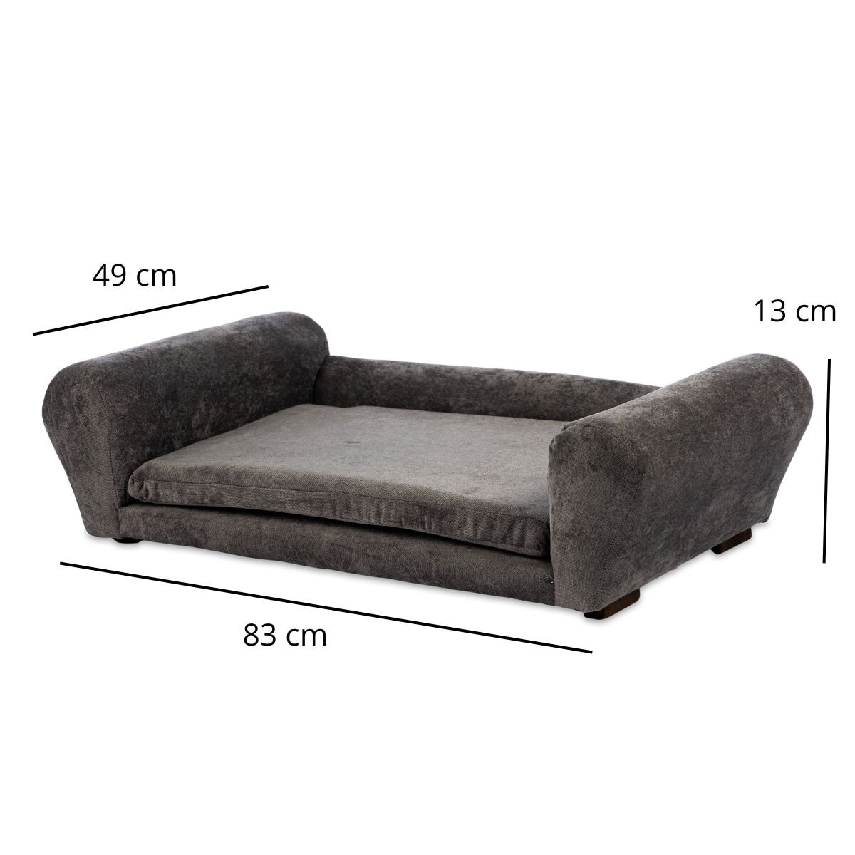 Maypet, Cama Minimalista para Perro, Tamaño Chico, Color Gris
