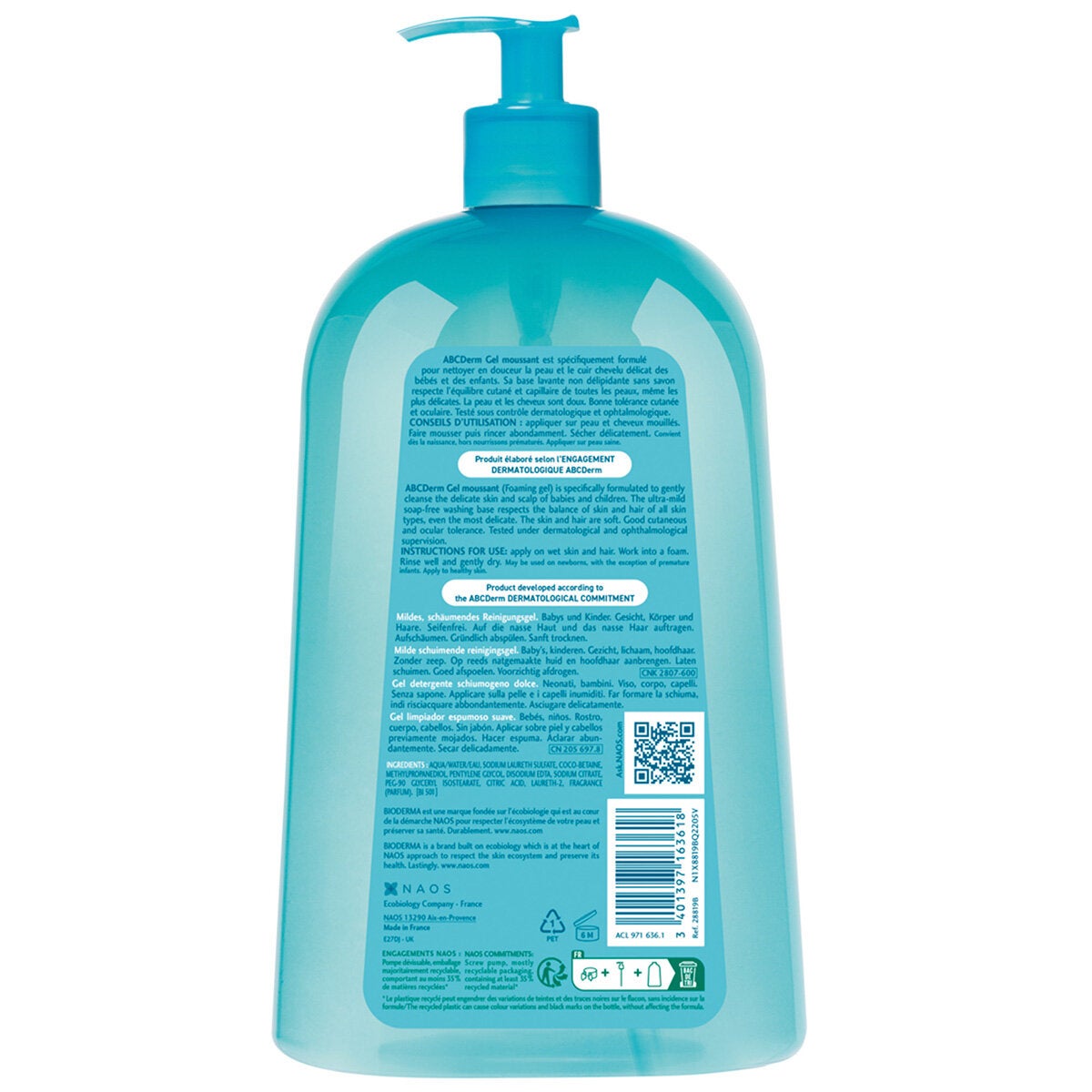 Bioderma ABCDerm Gel Moussant 1 L Bioderma ABCDerm Gel Moussant 1 L