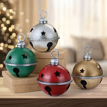 Cascabeles Metálicos Decorativos, Juego de 4 Pzas.