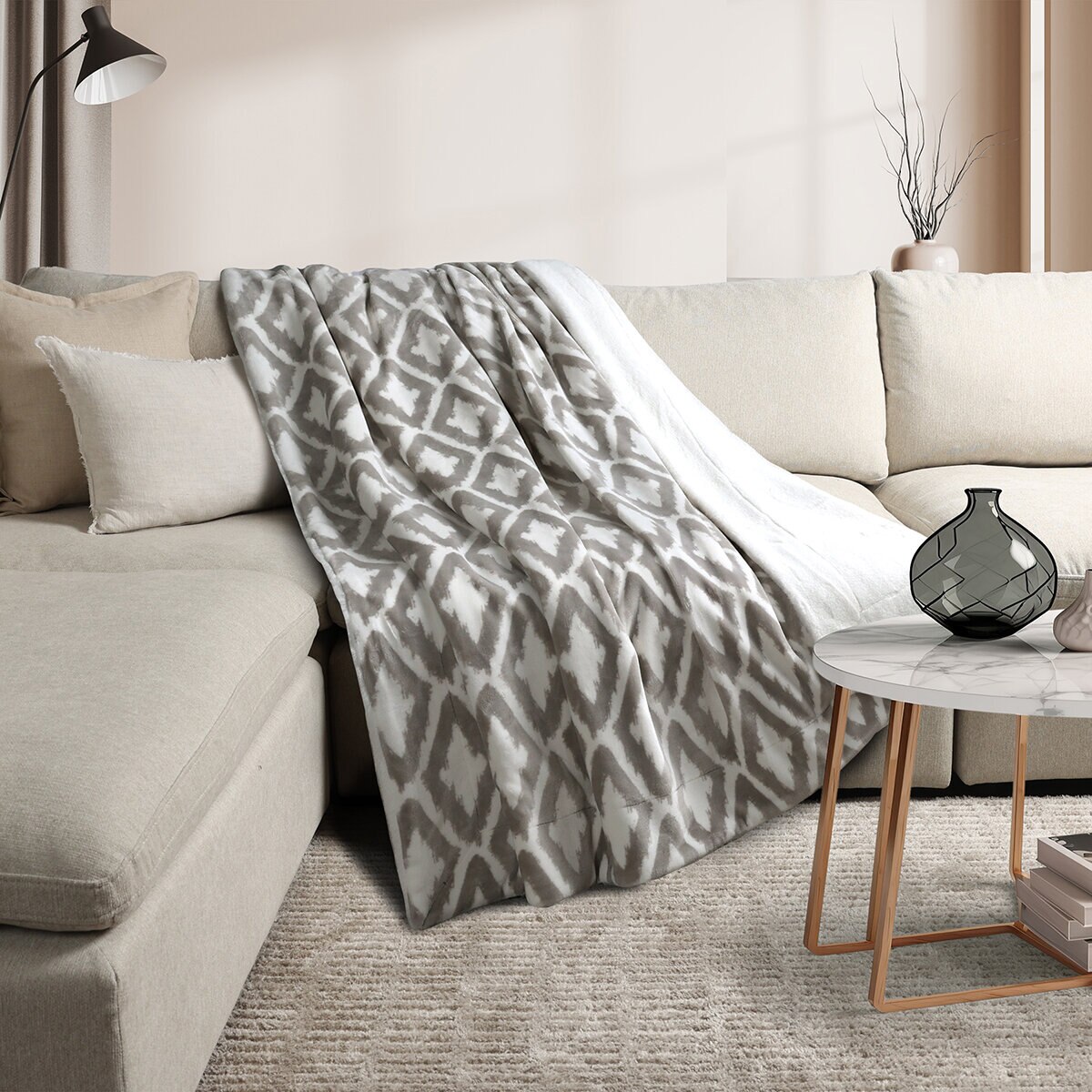 Life Comfort, Frazada, Modelo Gris Geo Life Comfort, Frazada, Modelo Gris Geo