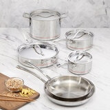 Kirkland Signature Batería de Cocina de Acero Inoxidable de 10 piezas