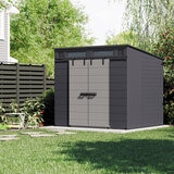 Suncast, Modernist Cobertizo de Almacenamiento de 2.4m x 2.1m con Puertas Corredizas