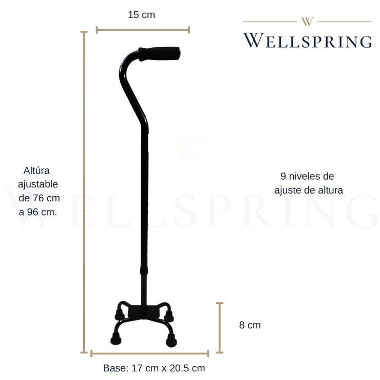 Wellspring Bastón de 4 apoyos