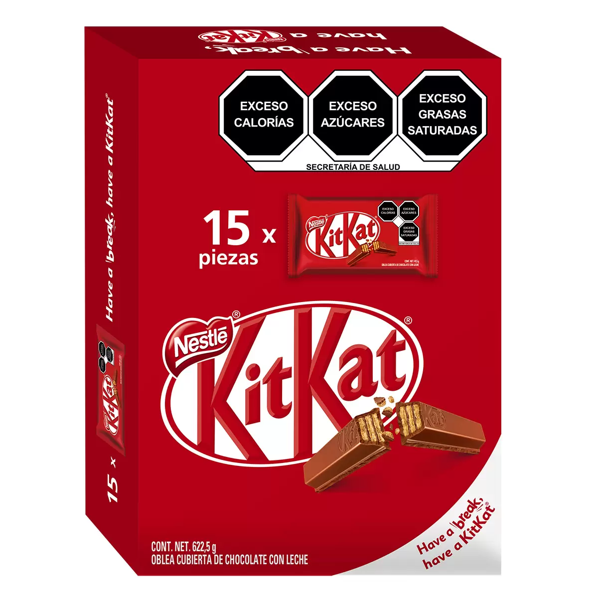 Kit Kat Chocolates con Leche 15 pzas de 41.5 g