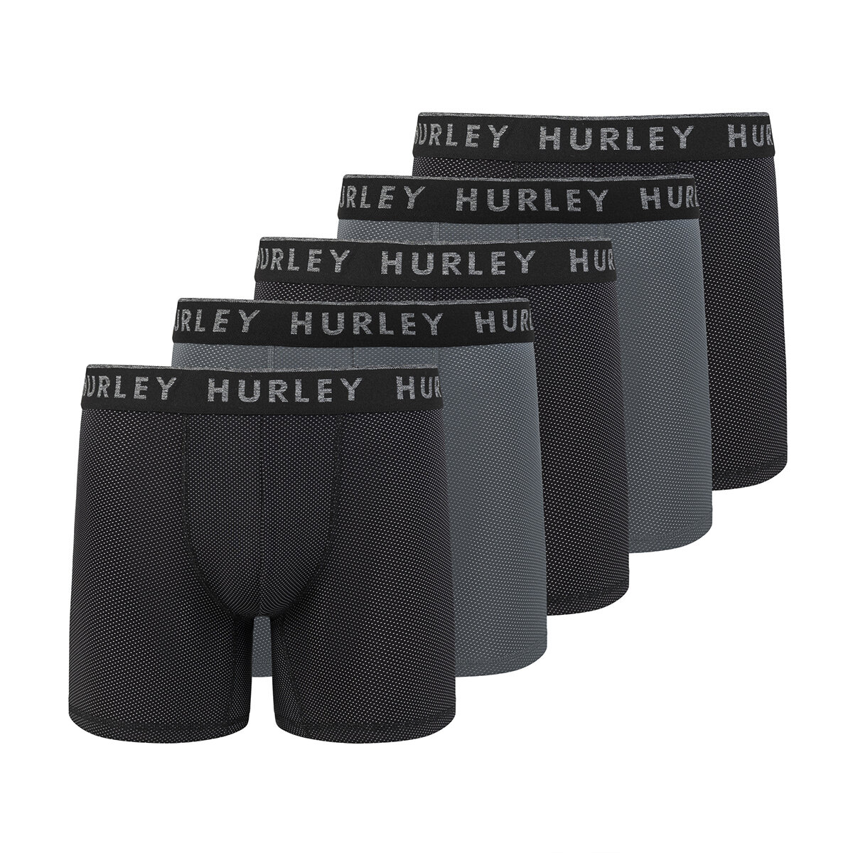 Hurley Bóxer para Caballero 5 piezas Negro Grande