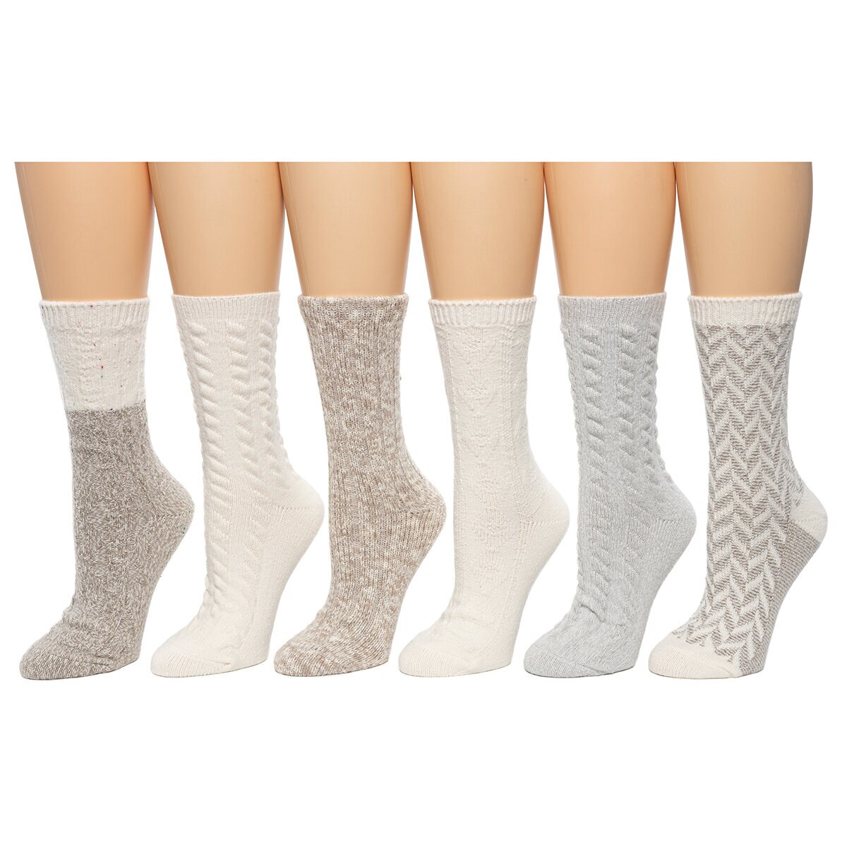 Bearpaw Calcetas para Botas 6 Pares para Dama Varios Colores Bearpaw Calcetas para Botas 6 Pares para Dama Varios Colores