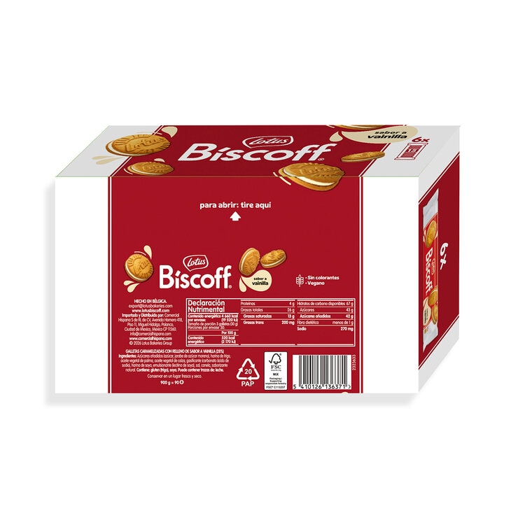 Lotus Biscoff Sandwich Sabor Vainilla 6/150 g Lotus Biscoff Sandwich Sabor Vainilla 6/150 g
