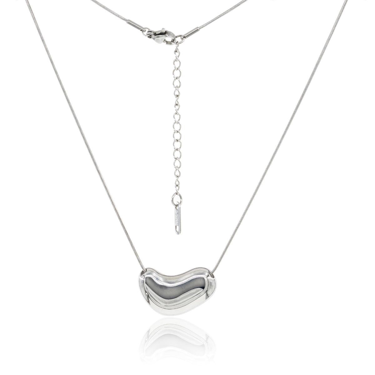Mayfer, Juego de Collar y Anillo Ajustable, en Alineación de Metal Bañado en Rodio