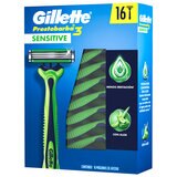Gillette Prestobarba 3 Rastrillos desechables Sensitive 16 pzas
