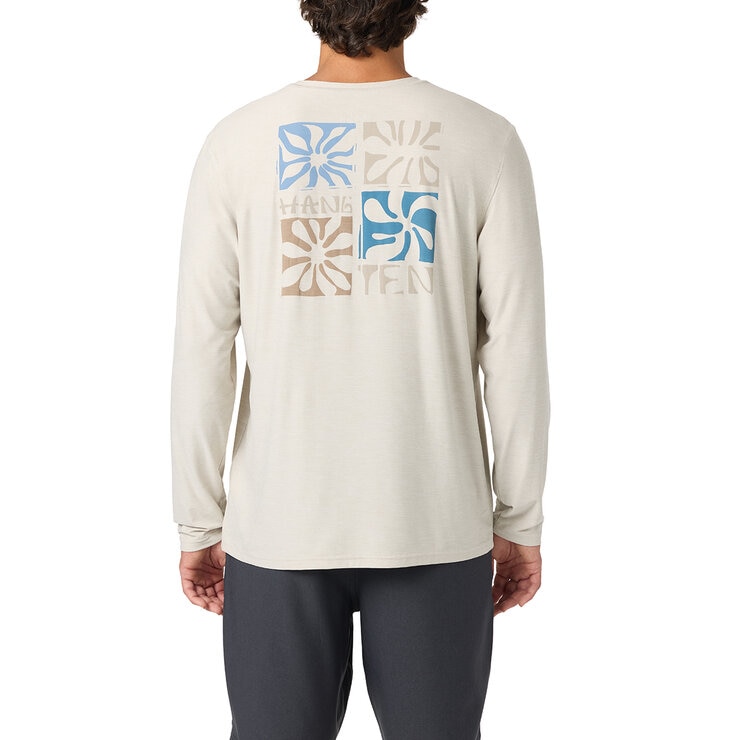 Hang Ten Playera con protección solar para Caballero Blanco EE Grande