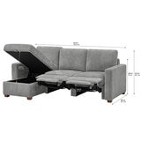 Thomasville, Sofá Estilo Chaise Reversible De Tela De 2 Piezas Con Reposapiés Eléctrico Y Almacenamiento
