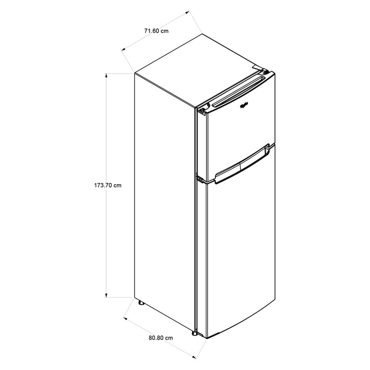 Whirlpool Refrigerador 18' Top Mount