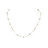 Collar de Perla, 43.18cm, Oro Amarillo de 14K