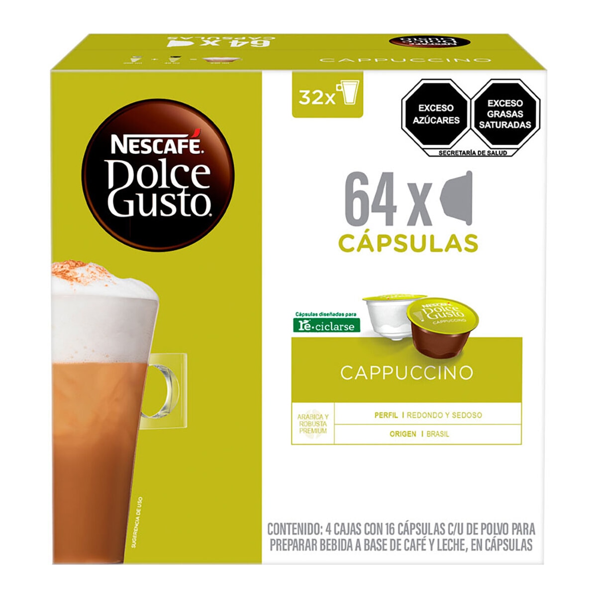 Prefijo O cualquiera Bolos Nescafé Dolce Gusto, 64 cápsulas sabor Cappuccino | Costc...