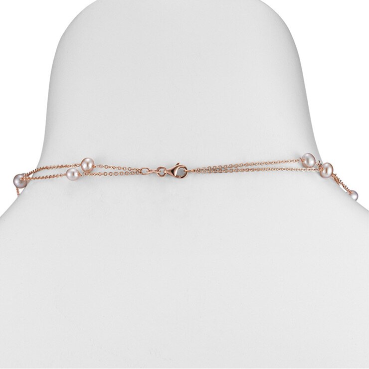 Collar de Perlas, 4.5-8.5mm, Oro Rosa de 14kt Collar de Perlas, 4.5-8.5mm, Oro Rosa de 14kt