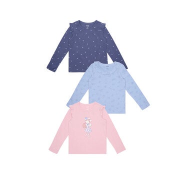 Pekkle Playera para Niñas 3 piezas Varias Tallas y Colores