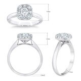 Anillo, Diamantes 0.71ctw, Oro Blanco 14K