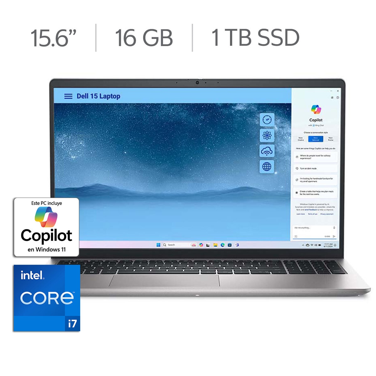 DELL 15 DC15250 15.6" Full HD Intel Core i7 16GB 1TB SSD DELL 15 DC15250 15.6" Full HD Intel Core i7 16GB 1TB SSD