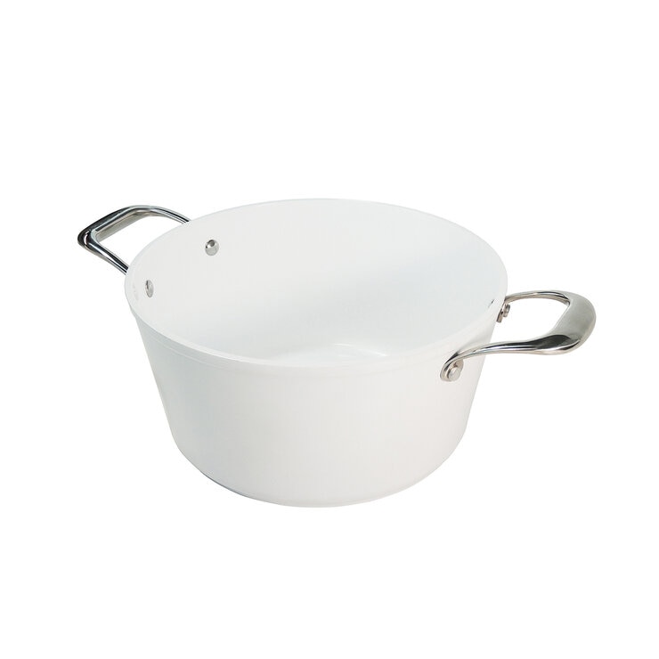 Westinghouse, Cacerola 28 cm de Cerámica Blanca, Acero Inoxidable