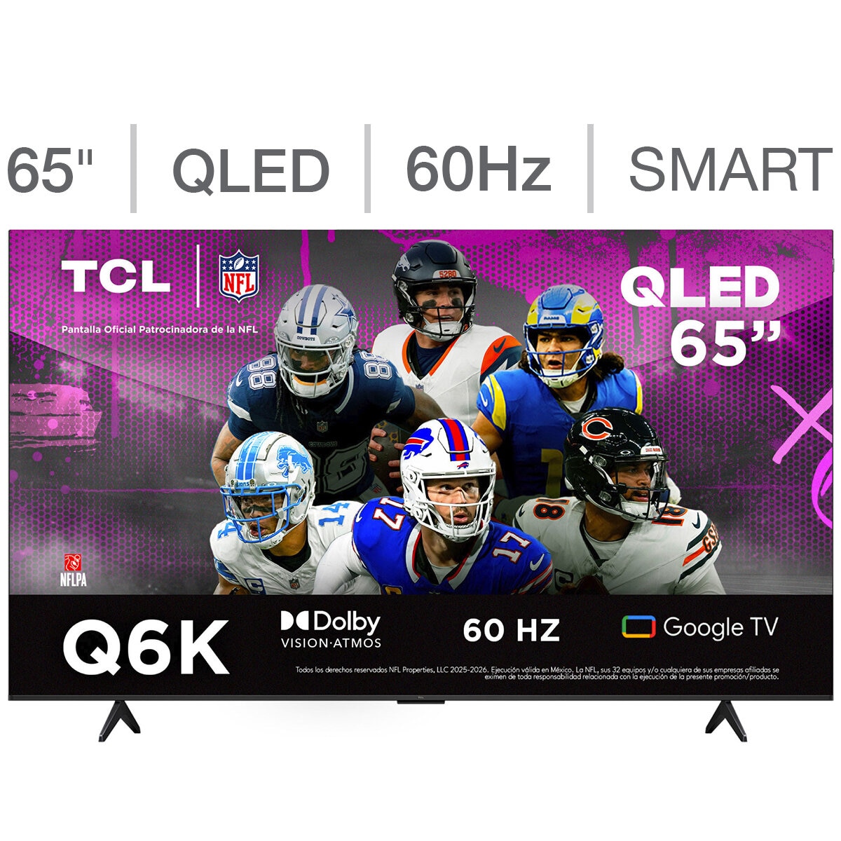 TCL Pantalla 65" QLED 4K Google TV