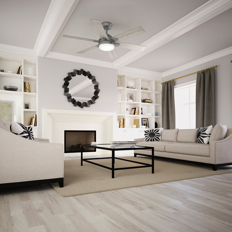 Hunter, Ventilador Georgetown Silver Matte 52" Hunter, Ventilador Georgetown Silver Matte 52"