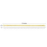 Pulsera para Dama, Oro Amarillo de 14K de 19.05cm