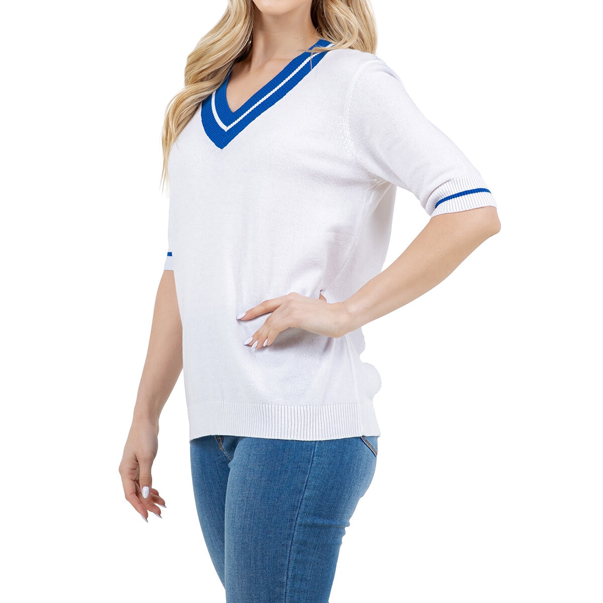 Cristina B Suéter para Dama Blanco Chica