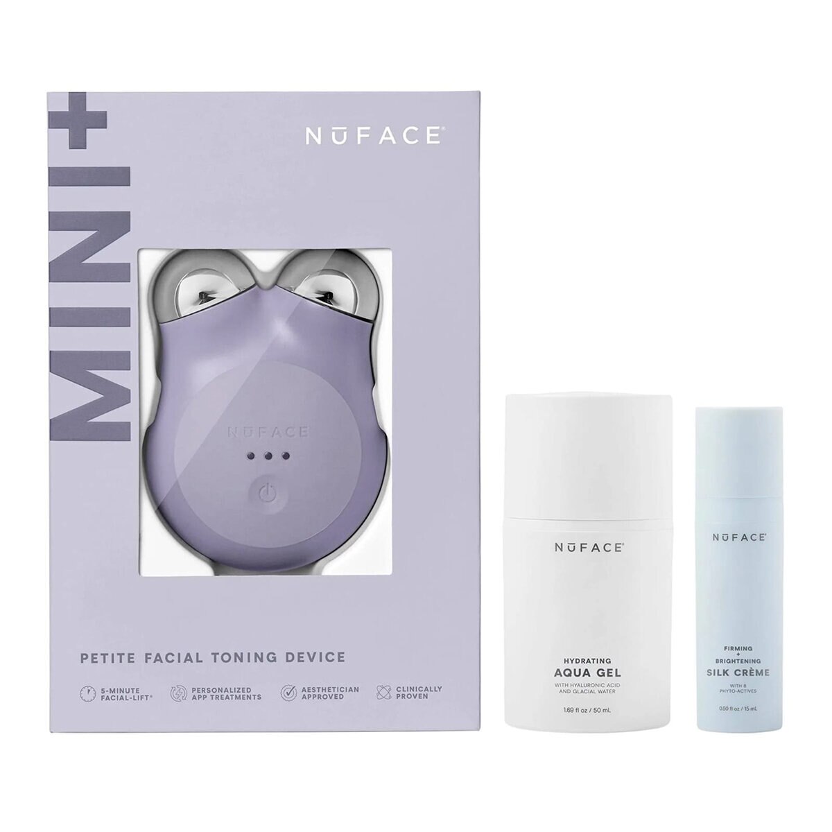 Nuface, MINI+Sandy Rose - Kit de inicio, Dispositivo Facial de Microcorriente, en 3 Diferentes Colores