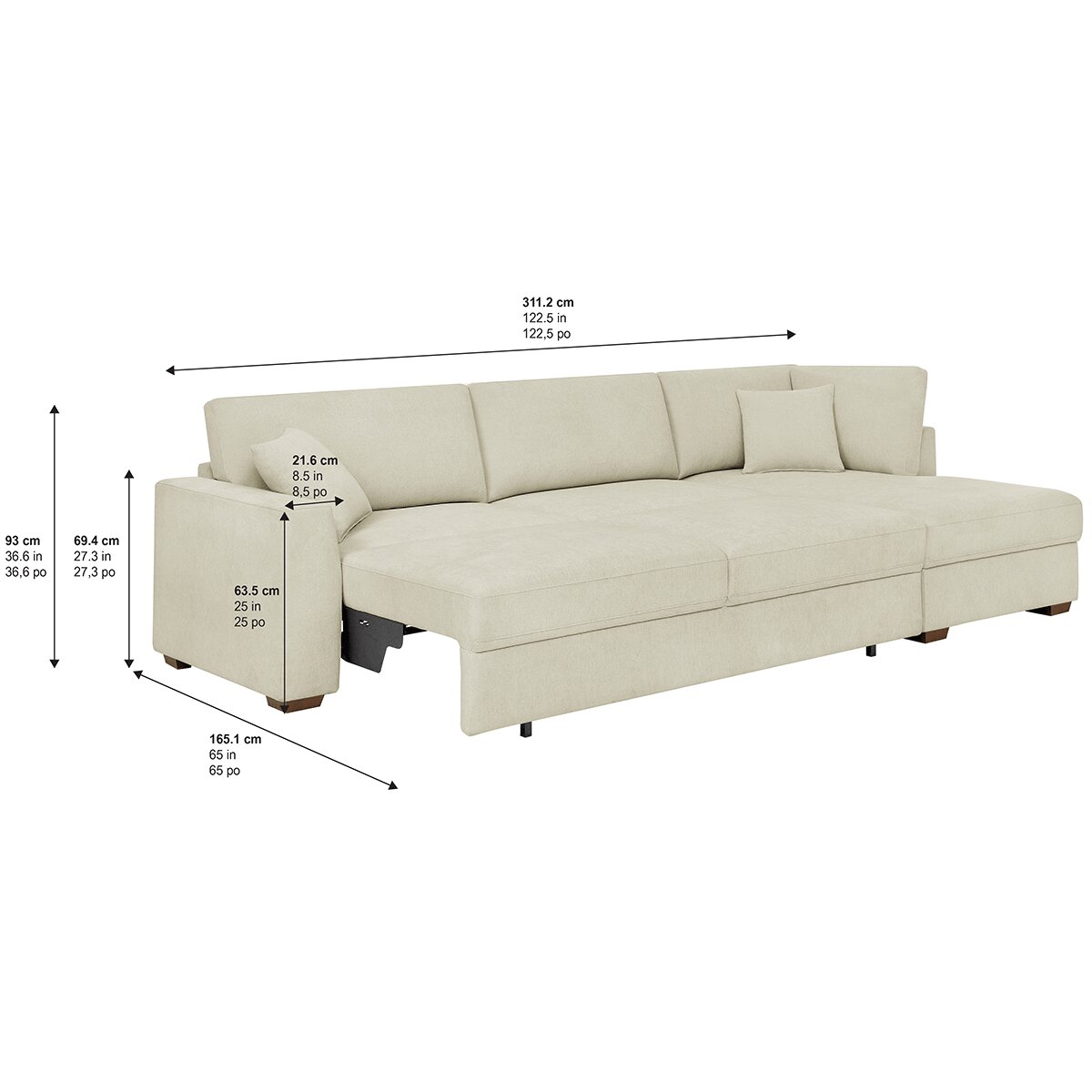 Thomasville, Seccional Convertible de 2 Piezas