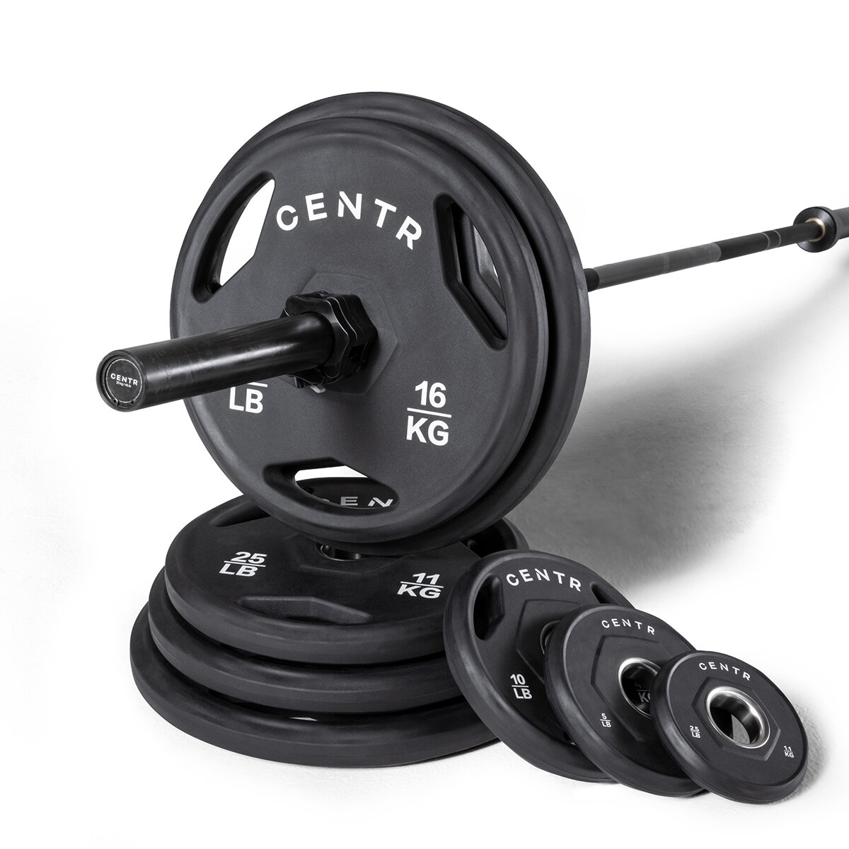 Centr Set de Barra Olímpica con Discos