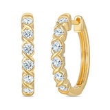 Arracadas de Diamantes 0.50ctw, Oro Amarillo 14K Arracadas de Diamantes 0.50ctw, Oro Amarillo 14K