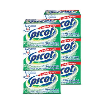 Picot Sal de Uvas Bicarbonato de sodio, Ácido tarárico, Ácido cítrico 6 pzas de 10 Sobres Picot Sal de Uvas Bicarbonato de sodio, Ácido tarárico, Ácido cítrico 6 pzas de 10 Sobres
