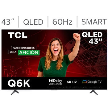 TCL Pantalla 43" QLED 4K Google TV