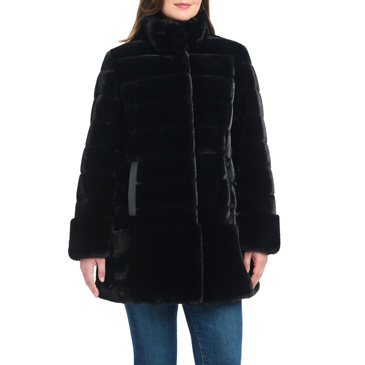 Jones New York Abrigo para Dama Negro Extra Chica