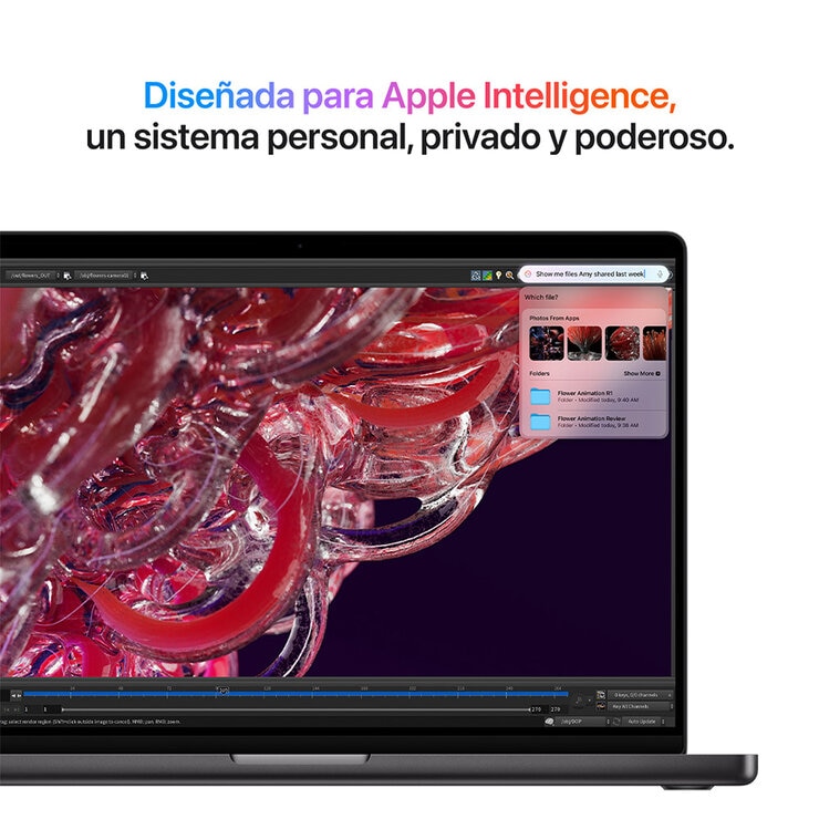 Apple MacBook Pro 14" Chip M4 Pro 512GB Negro Espacial CPU de 12 núcleos GPU de 16 núcleos Memoria unificada de 24GB