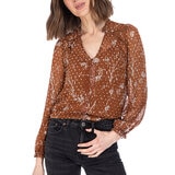 Bobeau Blusa para Dama Naranja Extra Grande
