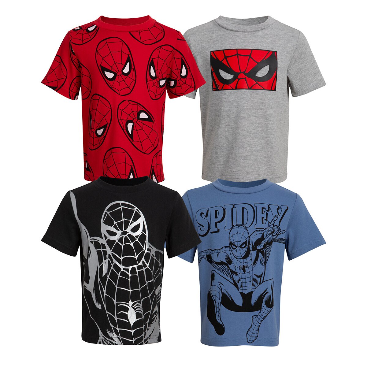 Playera 4 piezas para Niños o Niñas Varias Tallas y Colores