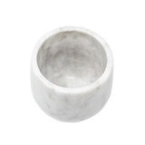 Luhom Juego de Vasos de Mármol 2 piezas Blanco