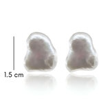 Mayfer, Arete Tipo Clip de Plata con Perla Barroca