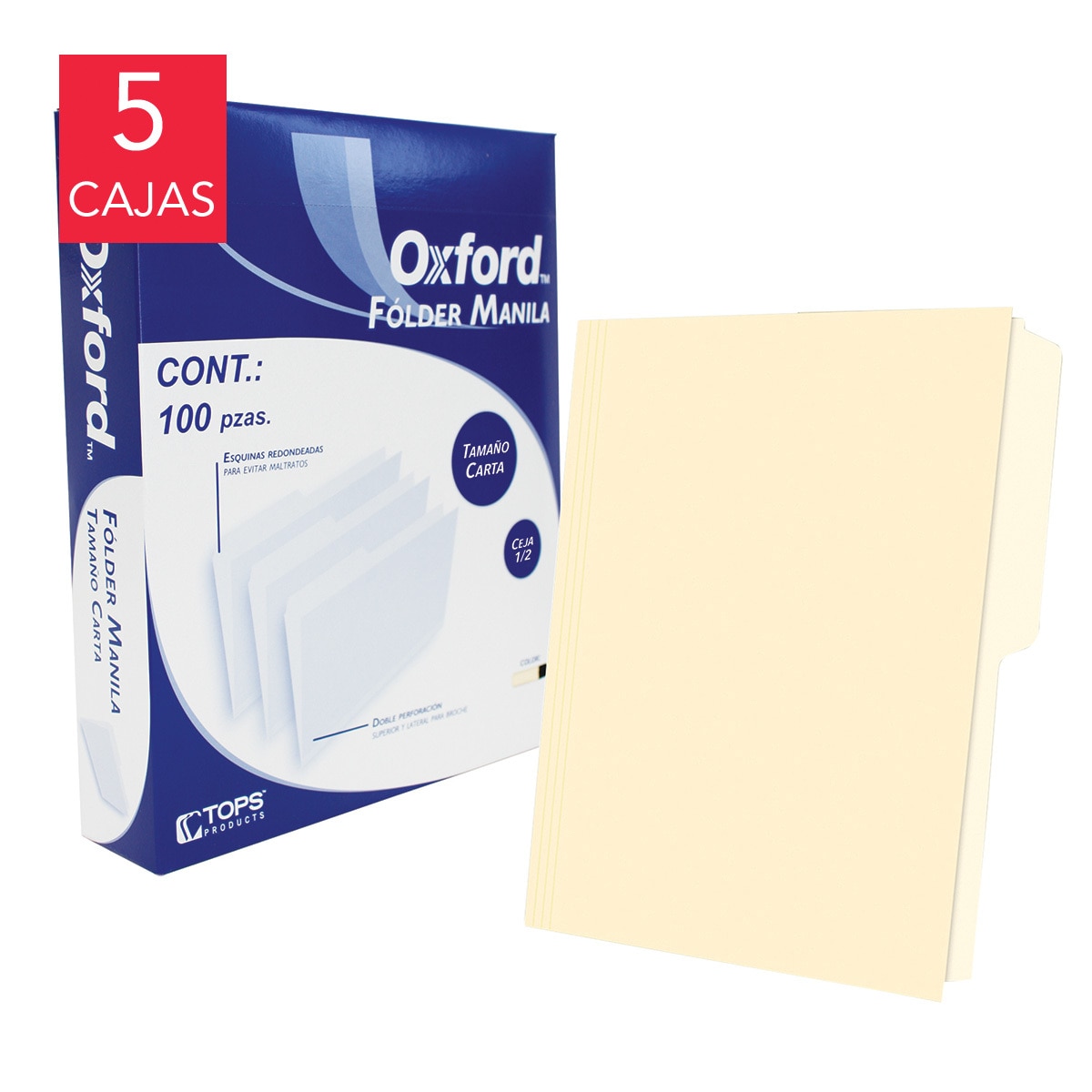 Oxford, Folder Manila Tamaño Carta, 500 Piezas Costco M...