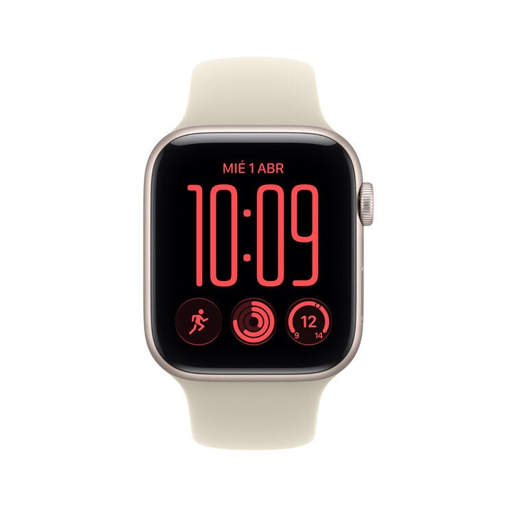 Apple Watch SE 3 (GPS + Celular) 44mm Aluminio Blanco Estelar + Correa Deportiva Arena - Talla S/M Apple Watch SE 3 (GPS + Celular) 44mm Aluminio Blanco Estelar + Correa Deportiva Arena - Talla S/M