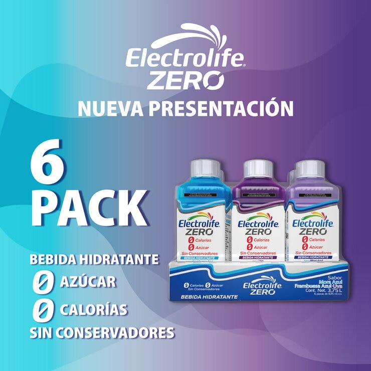 Electrolife Zero 6 Piezas de 625 ml c/u