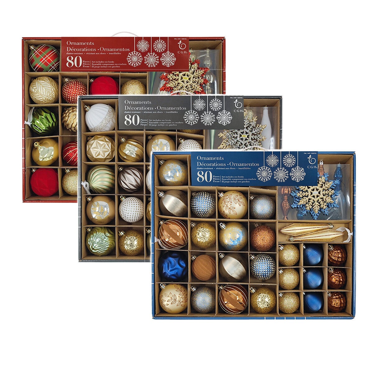 Surtido de Adornos Navideños 80 Piezas - Varios Modelos Surtido de Adornos Navideños 80 Piezas - Varios Modelos