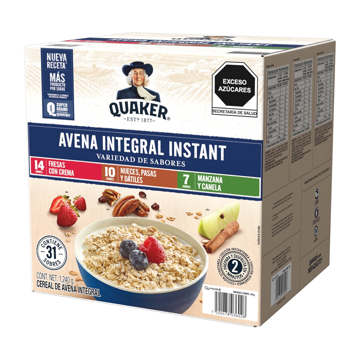 Quaker Avena Instantanea de 31 Sobres