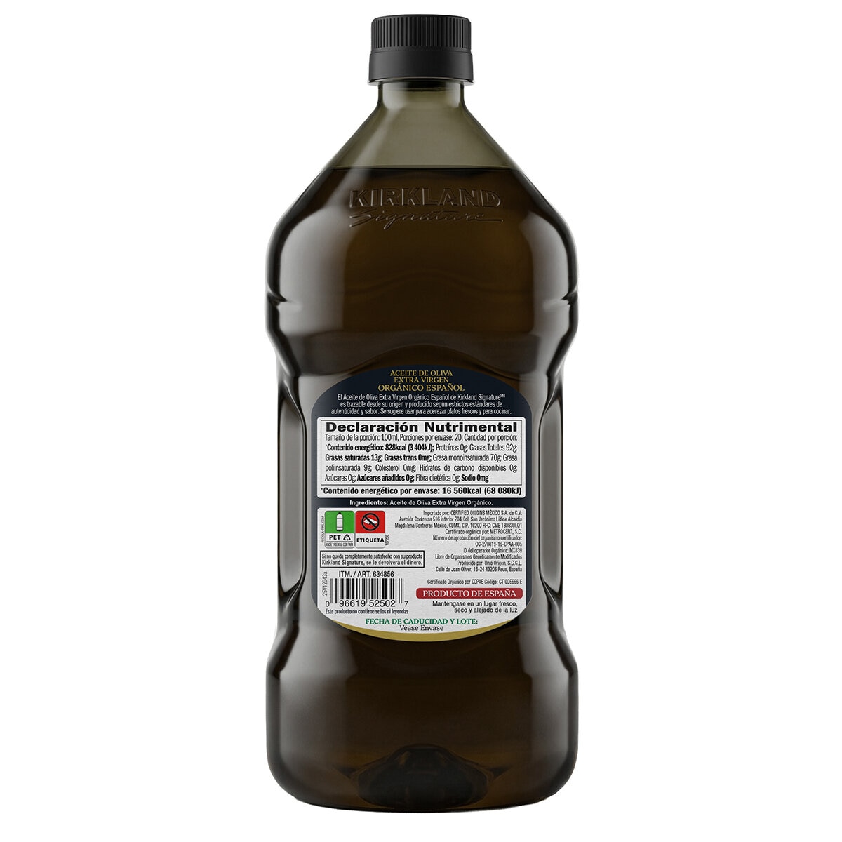 Kirkland Signature Aceite de Oliva Orgánico 2 l