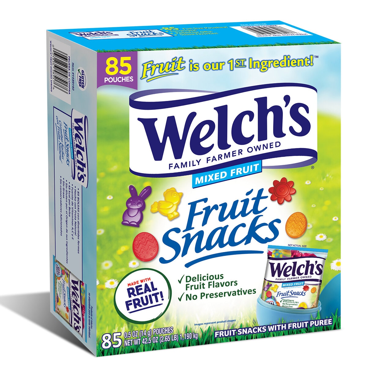 Welch's Gomitas Hechas con Fruta Natural Pascua 66 pzas de 22.7 g