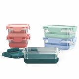 Ello Juego de Recipientes de Vidrio para Alimentos con Antideslizantes, 10 Piezas Ello Juego de Recipientes de Vidrio para Alimentos con Antideslizantes, 10 Piezas