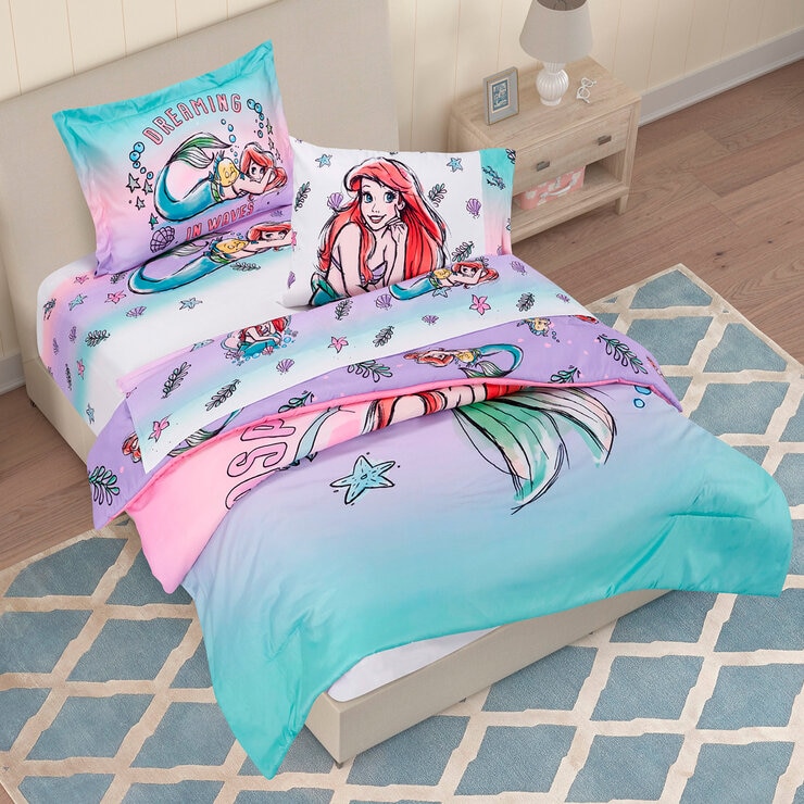 Providencia Juego de Edredón Individual de 5 piezas, La Sirenita