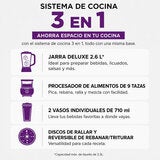 Ninja Deluxe, Sistema de Cocina con Jarra de 2.6 L, Procesador de 9 Tazas, 2 Discos de Rebanado/triturado, 2 Vasos de 700 ml