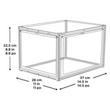 AG Box, Set de 4 Cajas de Zapatos Apilables Modelo Payton, Transparente